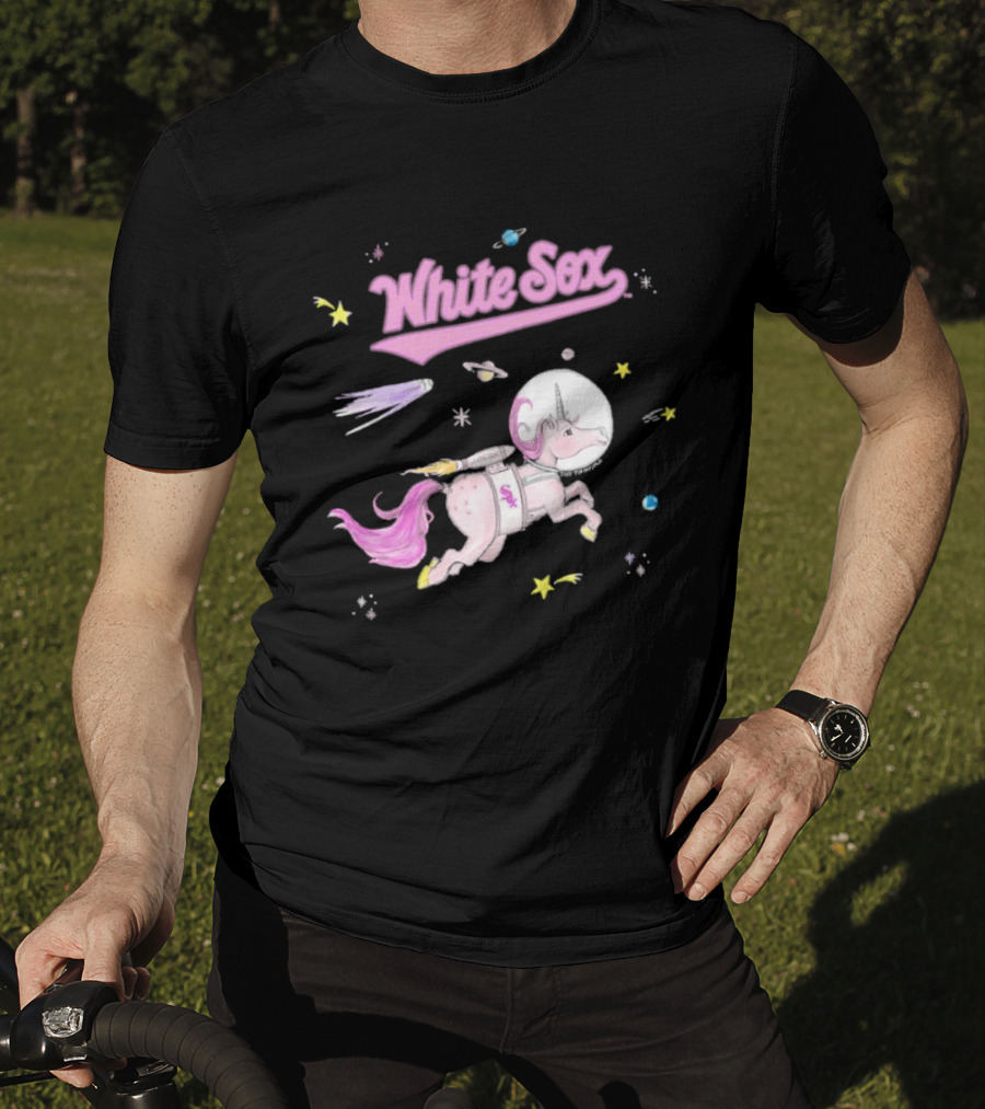 Chicago White Sox Tiny Turnip Youth Space Unicorn Galaxy Adventure T-Shirt