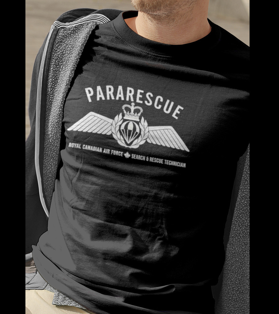 Pararescue Royal Canadian Air Force Search And Rescue Technician With Crown And Wings T-Shirt