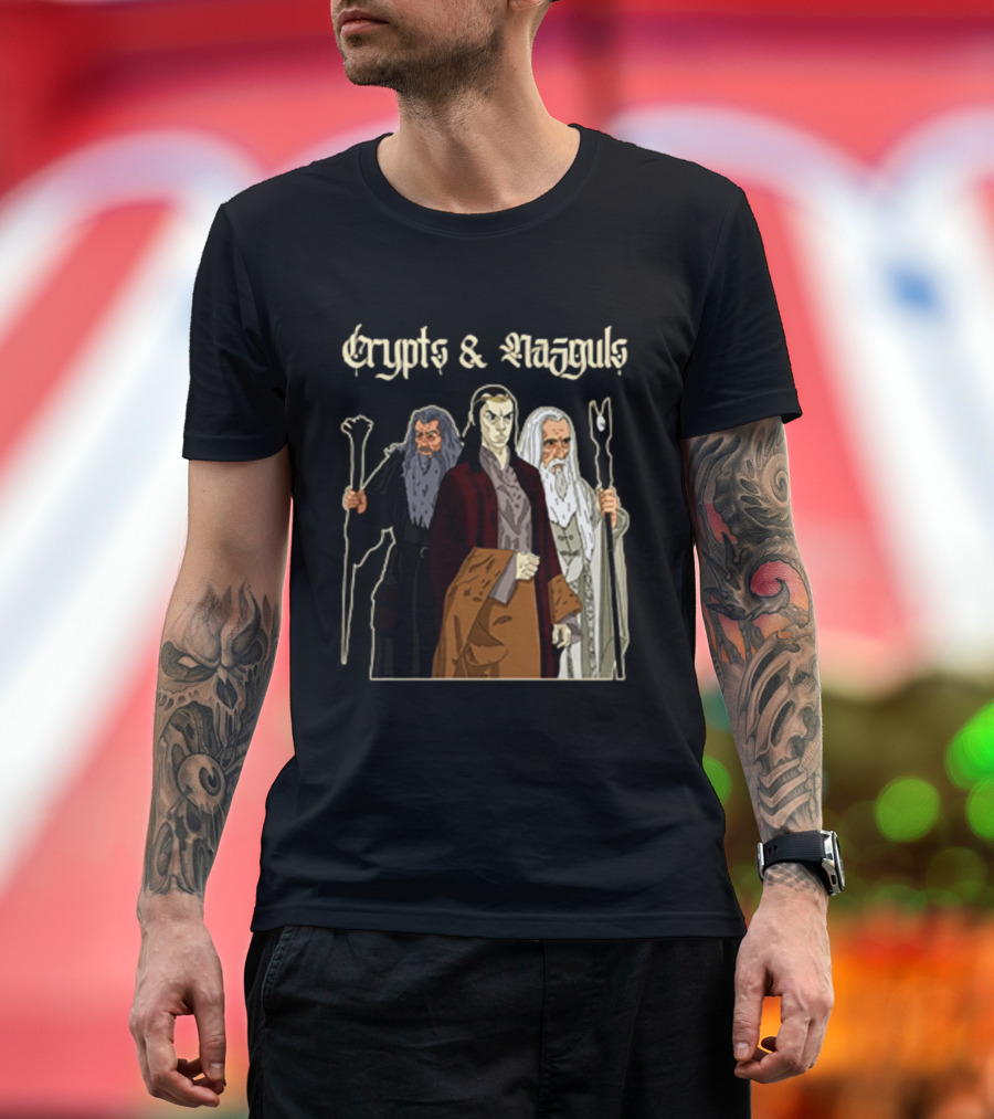 Crypts & Nazgûls Wizards Of The Rings Characters T-Shirt