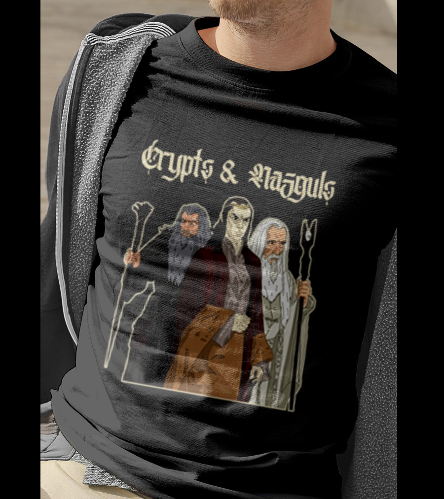 Crypts & Nazgûls Wizards Of The Rings Characters T-Shirt