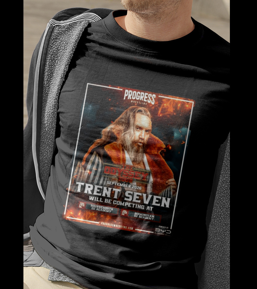 Progress Wrestling Odyssey Tour September 2026 Trent Seven Bournemouth Birmingham O2 Academy T-Shirt