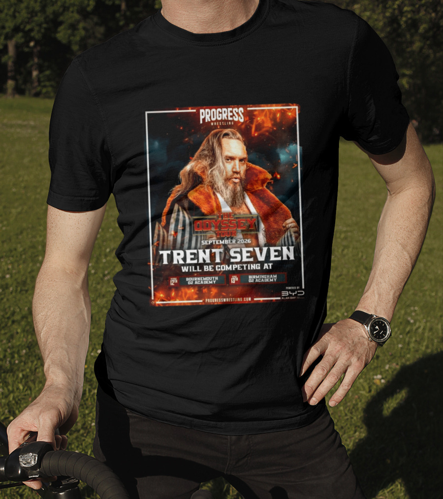 Progress Wrestling Odyssey Tour September 2026 Trent Seven Bournemouth Birmingham O2 Academy T-Shirt