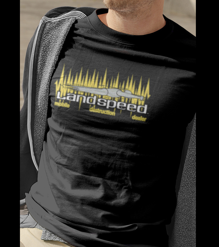 Welcome To Bootville Store Landspeed Yellow Flame Racer T-Shirt