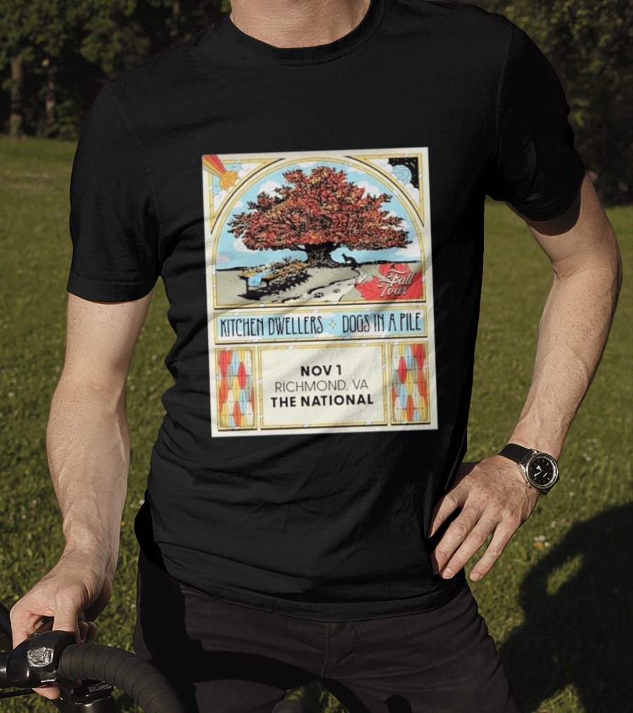 Kitchen Dwellers Dogs In A Pile Fall Tour 2026 Richmond VA The National November 1 T-Shirt