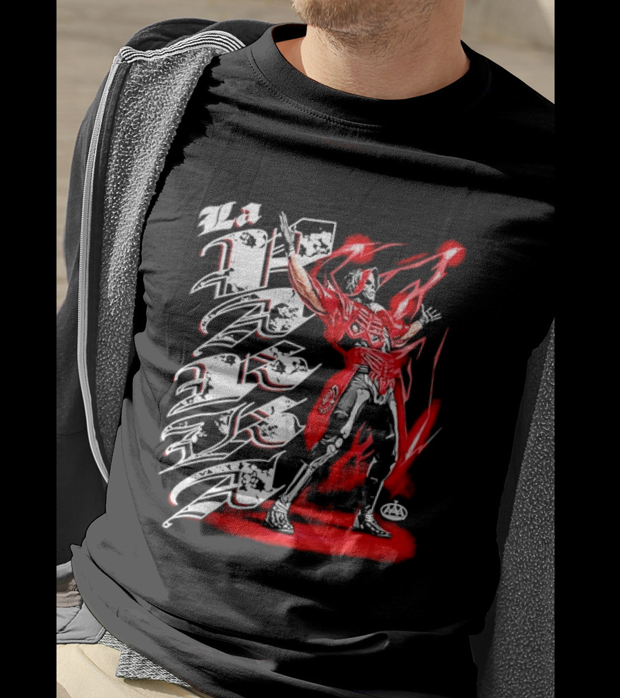 La Parka AAA Lucha Libre Legend Skeleton Warrior Action Hero T-Shirt