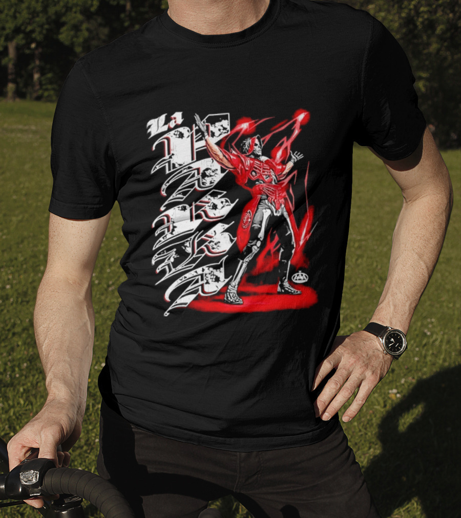 La Parka AAA Lucha Libre Legend Skeleton Warrior Action Hero T-Shirt