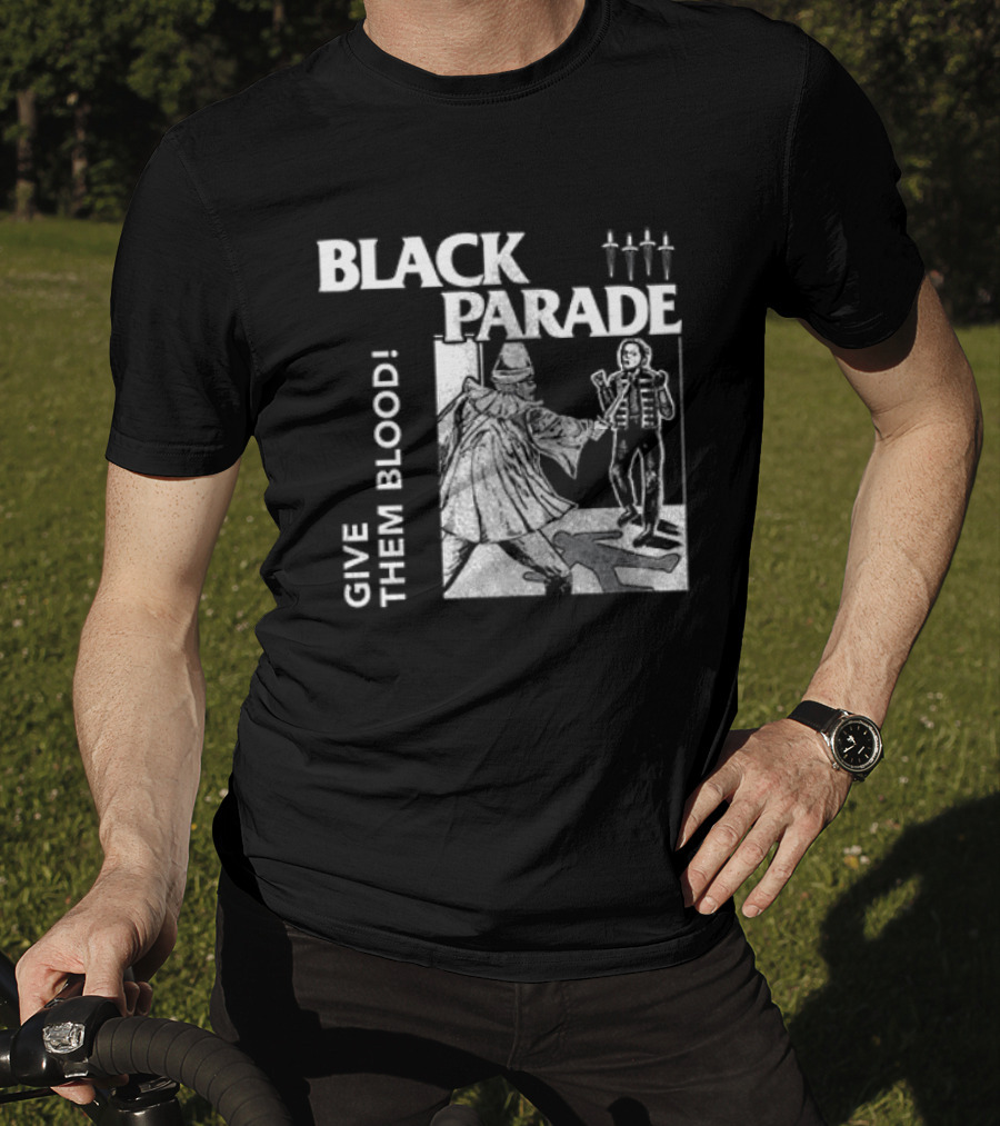 Black Parade Give Them Blood Skeleton Parade Marching Scene T-Shirt