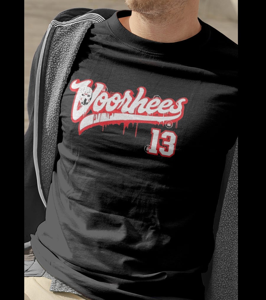 Jason Voorhees Mask Dripping Blood 13 Hockey Friday The 13th T-Shirt