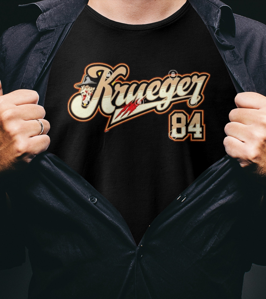 Krueger 84 Freddy A Nightmare On Elm Street Claw Slash Hat T-Shirt