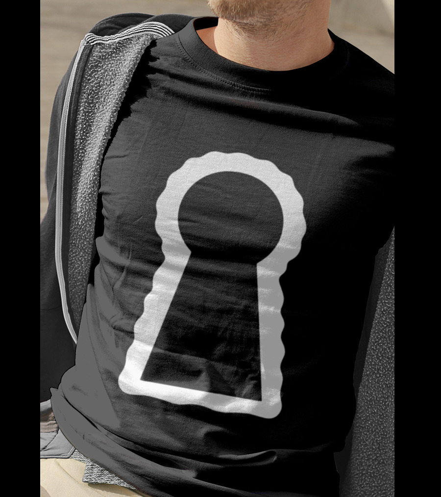 Minimalist Keyhole Secret Door Aesthetic T-Shirt