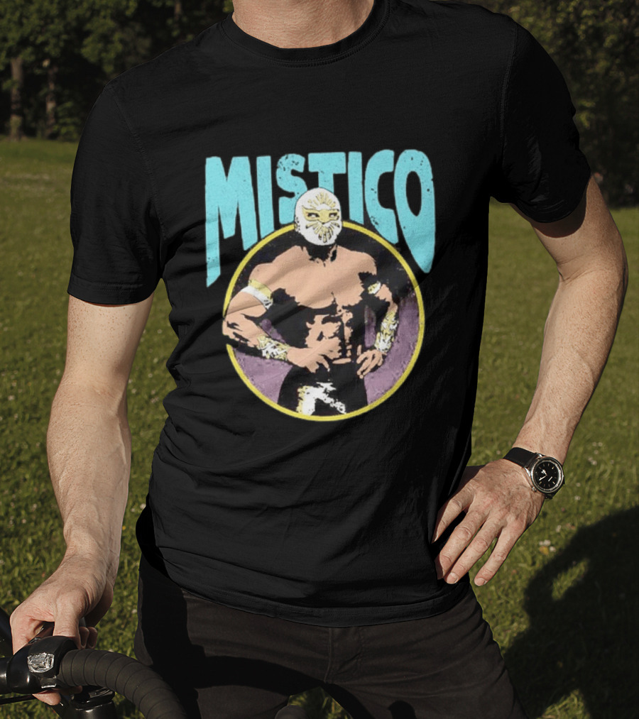Mistico Lucha Libre Wrestler CMLL Mexican Wrestling Iconic Masked Fighter T-Shirt