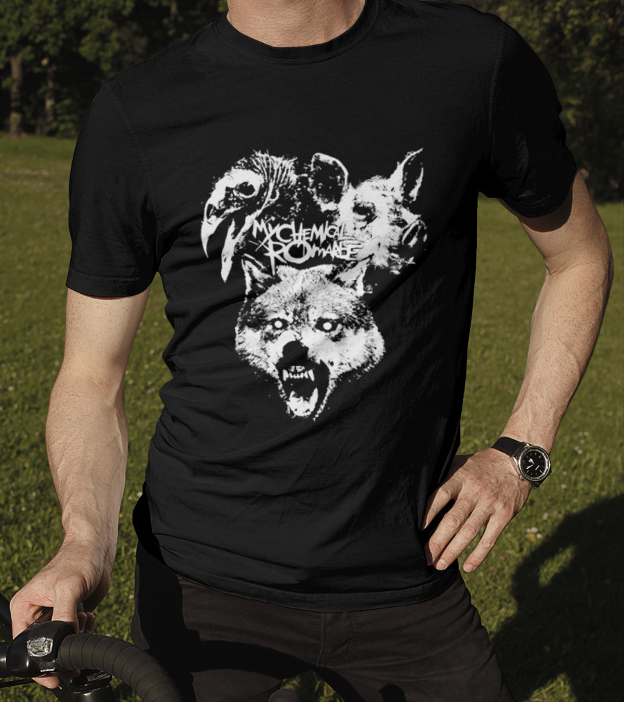 My Chemical Romance Wolf Vulture Pig MCR Band T-Shirt