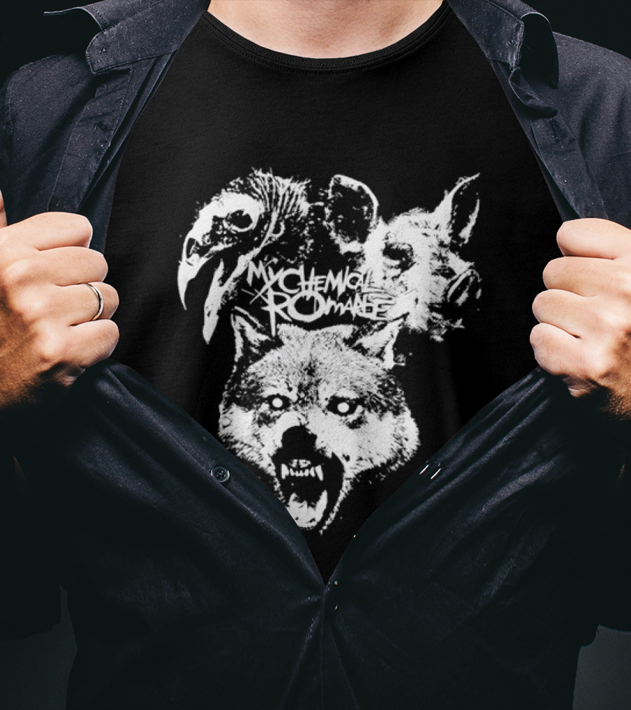 My Chemical Romance Wolf Vulture Pig MCR Band T-Shirt