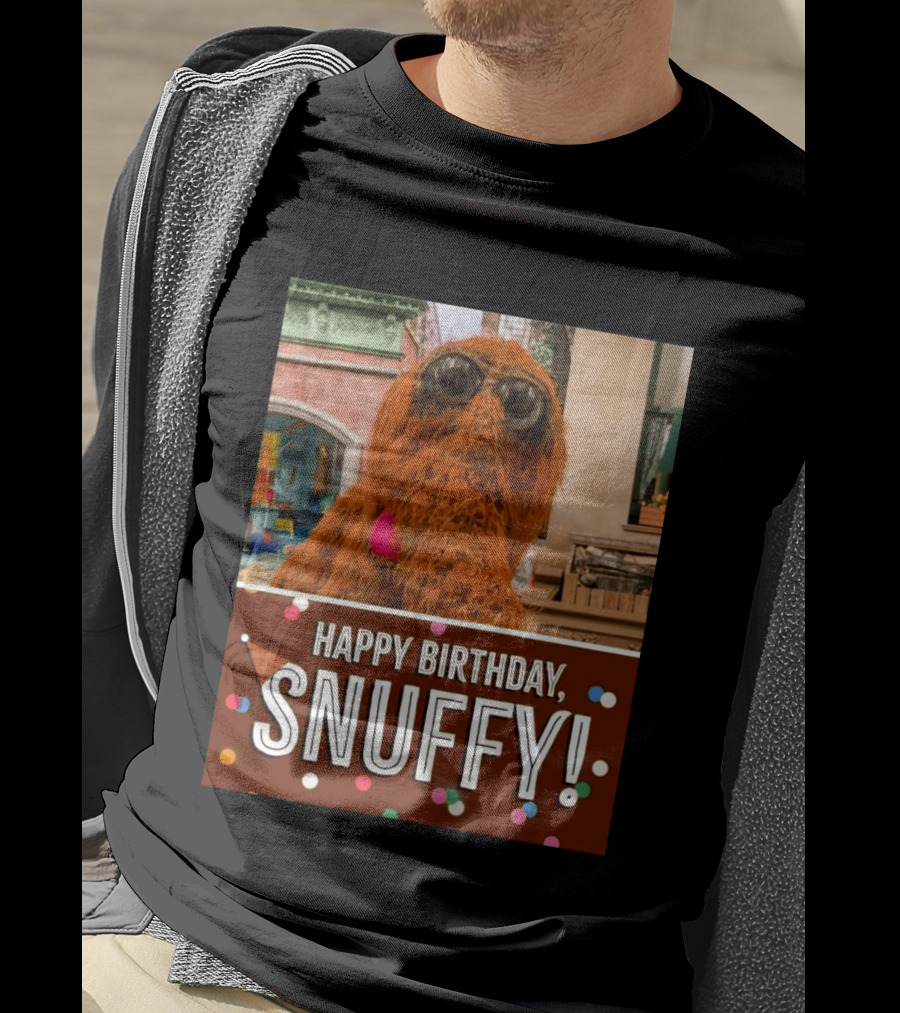 Happy Birthday Snuffy Celebrate With Cheerful Confetti T-Shirt