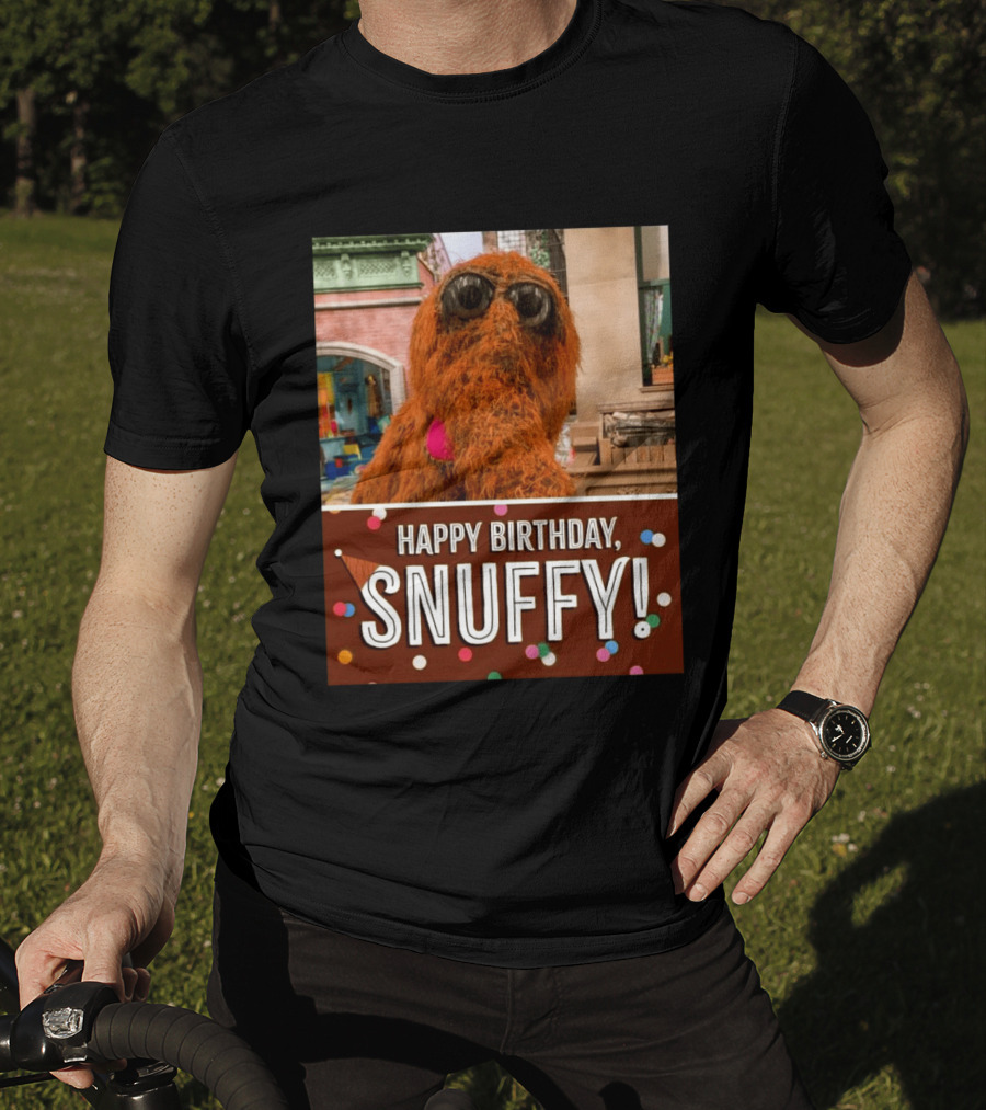 Happy Birthday Snuffy Celebrate With Cheerful Confetti T-Shirt