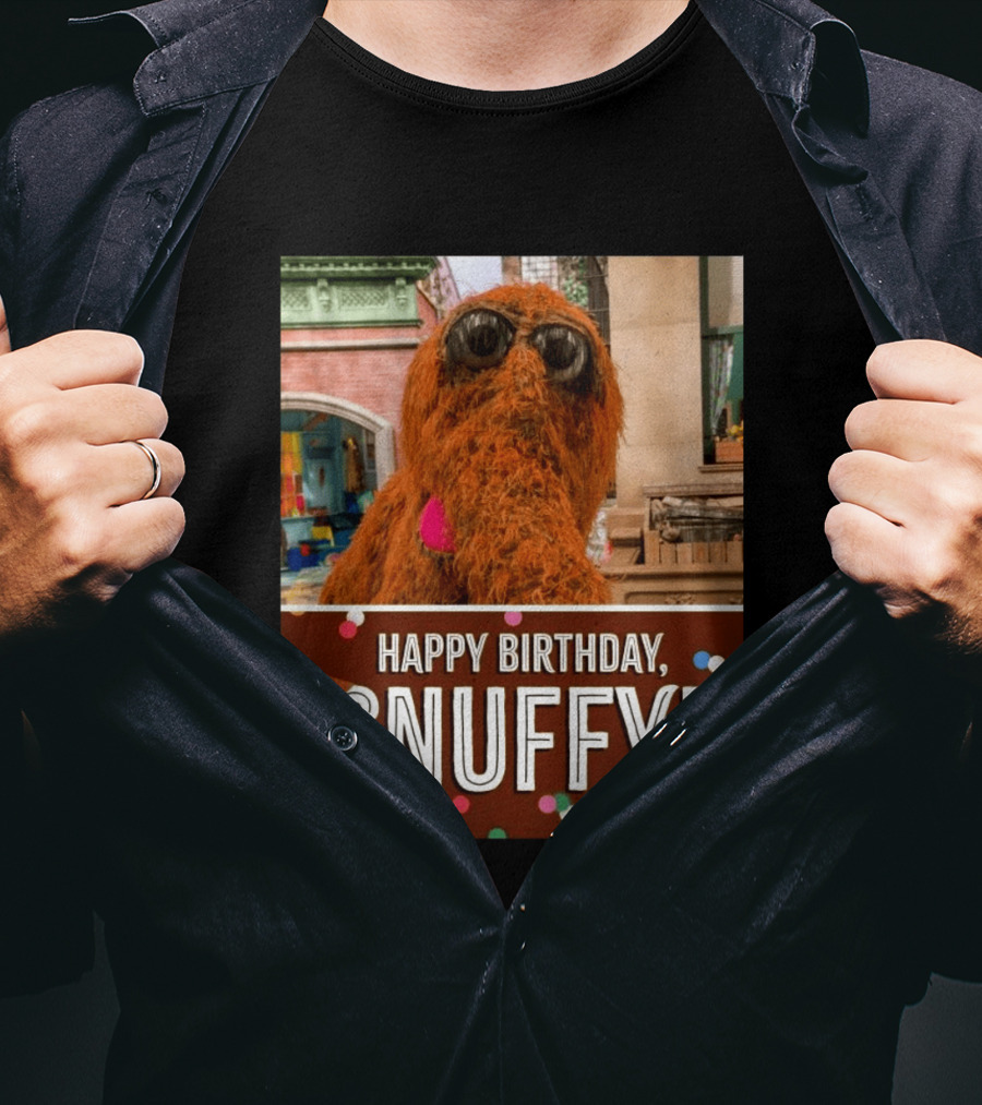Happy Birthday Snuffy Celebrate With Cheerful Confetti T-Shirt