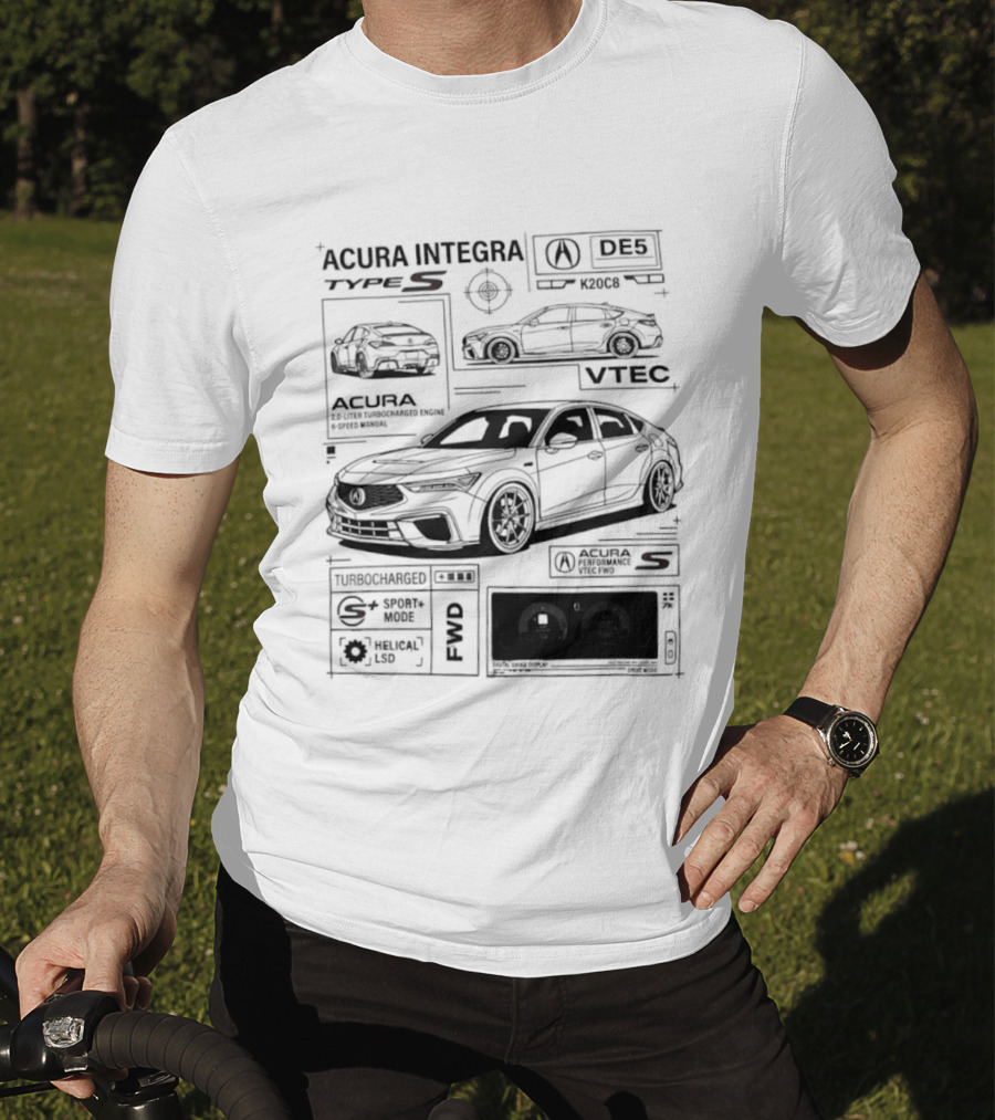 Acura Integra Type S Technical Blueprint T-Shirt