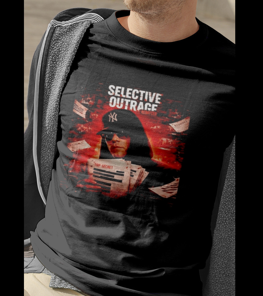 Selective Outrage Redacted Top Secret NY Yankees Hat T-Shirt