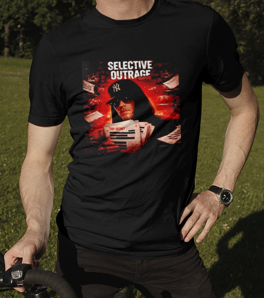 Selective Outrage Redacted Top Secret NY Yankees Hat T-Shirt
