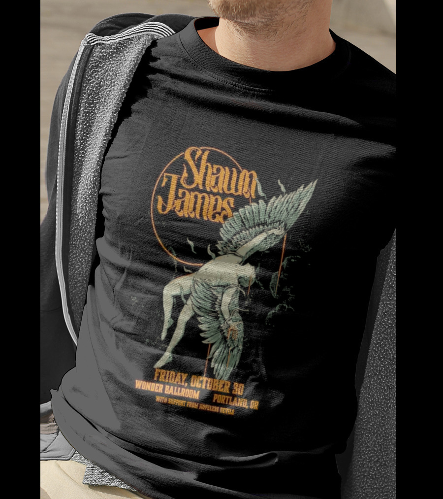 Shawn James Live Wonder Ballroom Portland OR October 30 2026 Special Guest Sam Hopeless T-Shirt