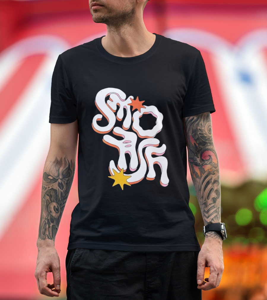 Stash Groovy 70s Retro Psychedelic Style With Stars T-Shirt
