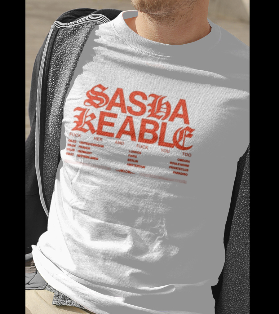 Sasha Keable 2024 Tour Dates And Locations List T-Shirt