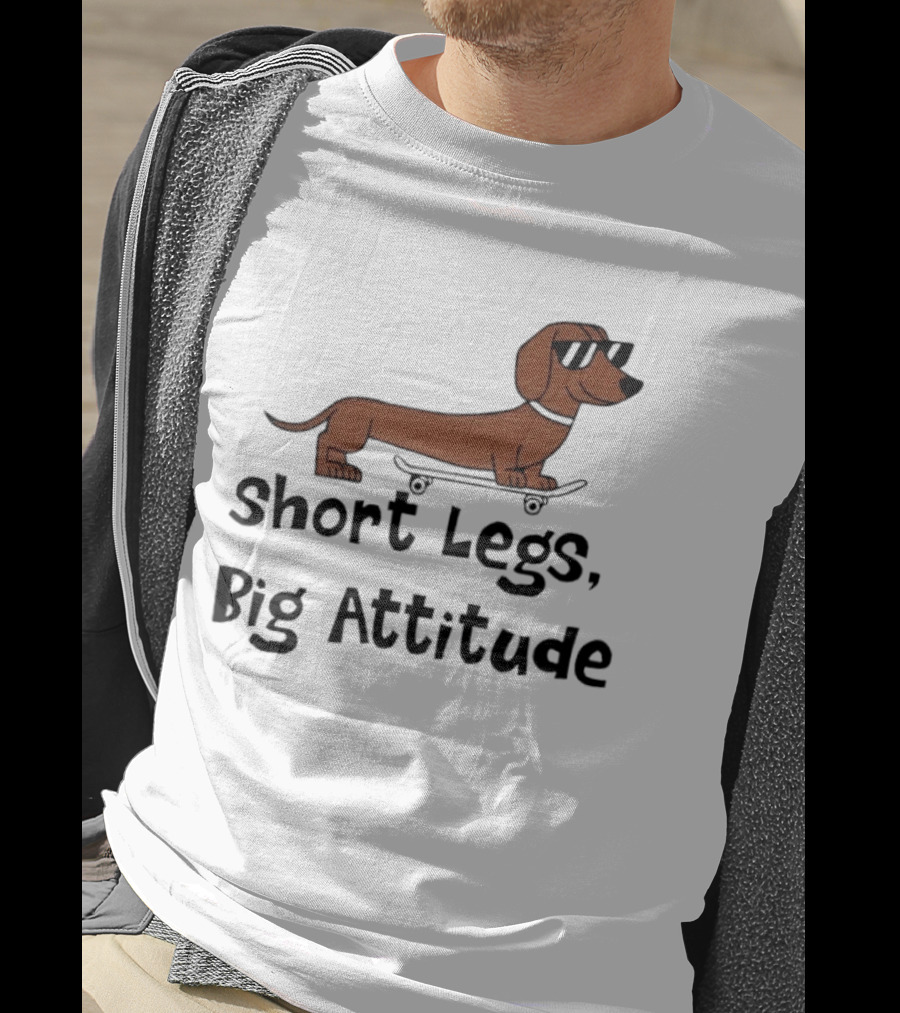 Dachshund Skater Short Legs Big Attitude T-Shirt