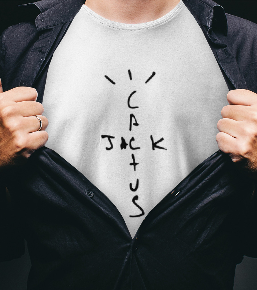 T Scott Cactus Jack Vertical Handwritten T-Shirt
