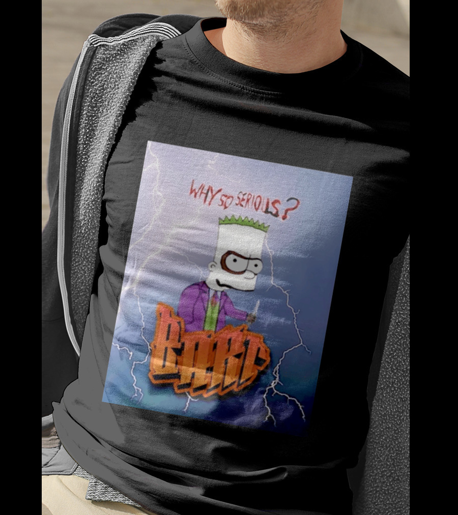 Bart Simpson Why So Serious Joker Lightning Mashup T-Shirt