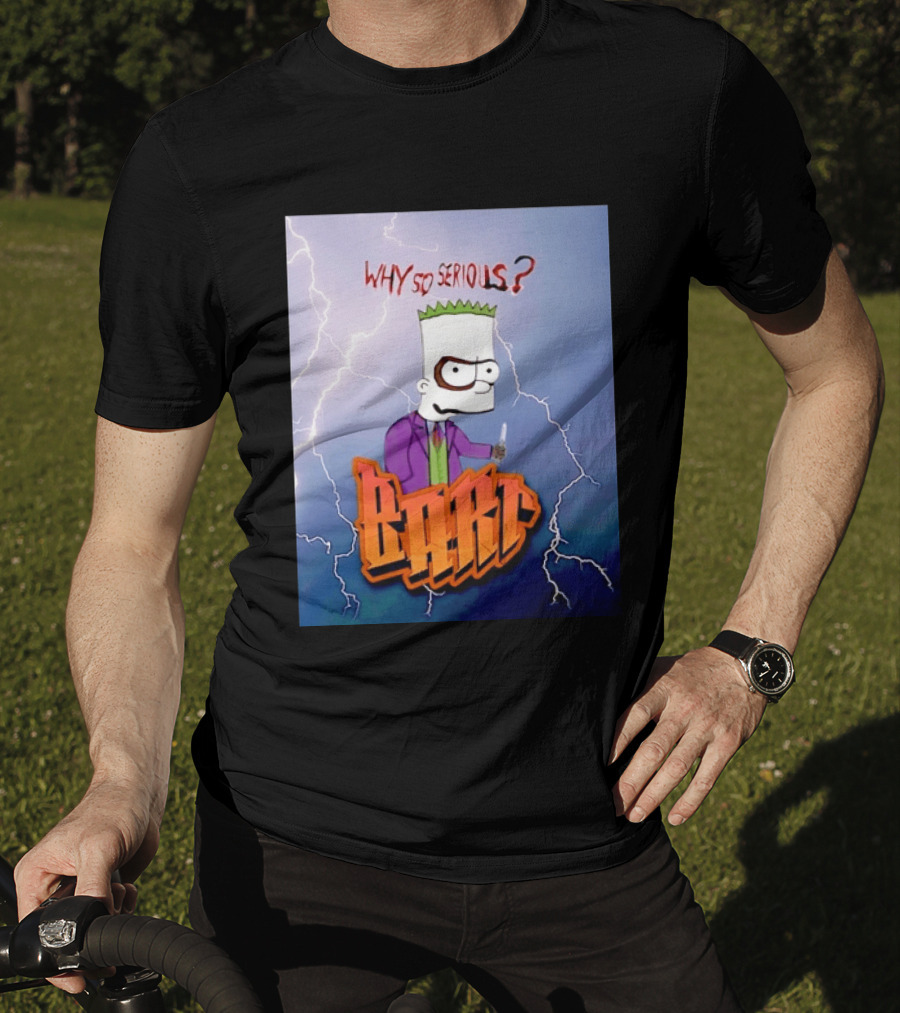 Bart Simpson Why So Serious Joker Lightning Mashup T-Shirt