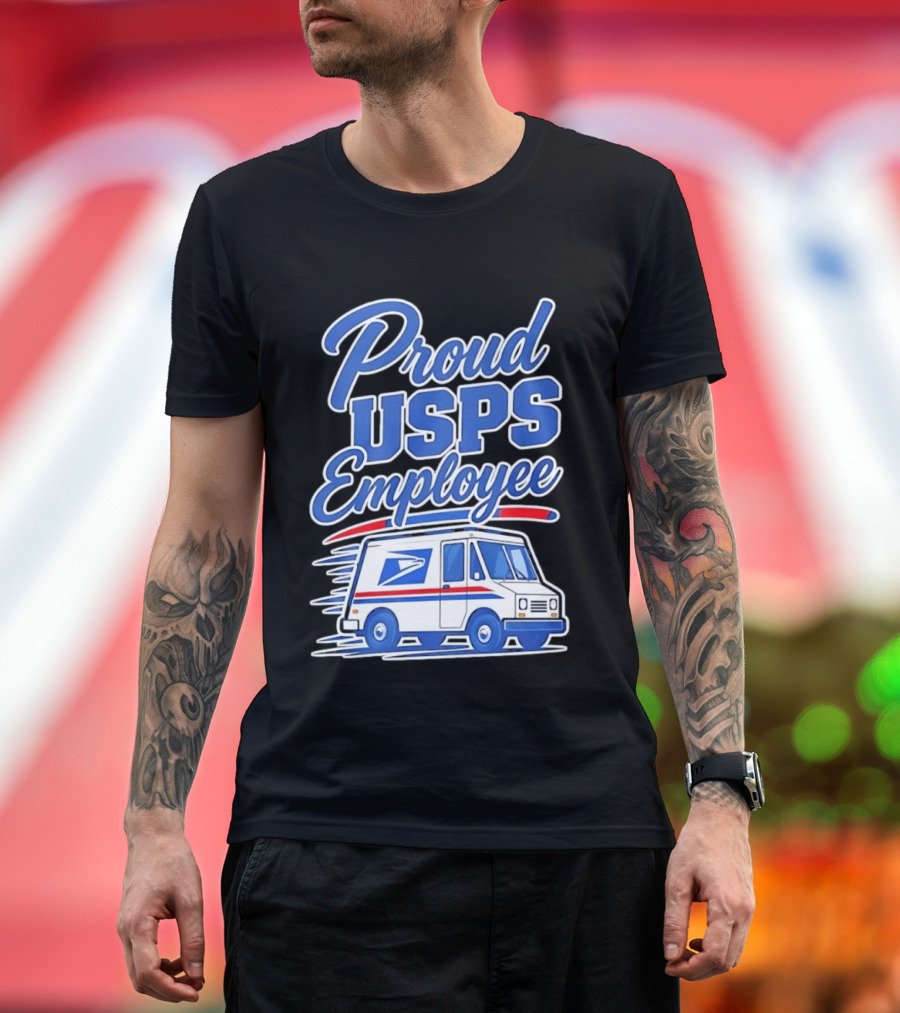 Proud USPS Employee With Postal Truck T-Shirt