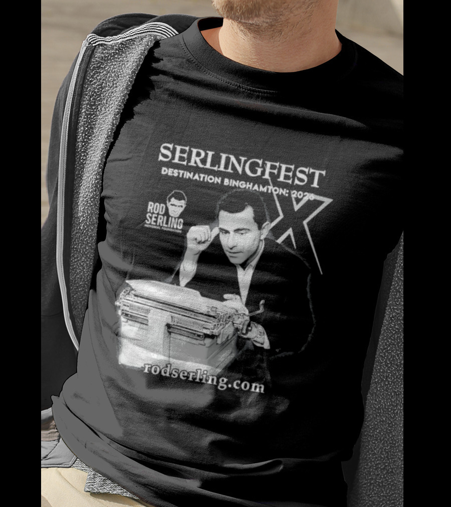 Serlingfest Destination Binghamton 2026 Rod Serling Classic Typing Image T-Shirt