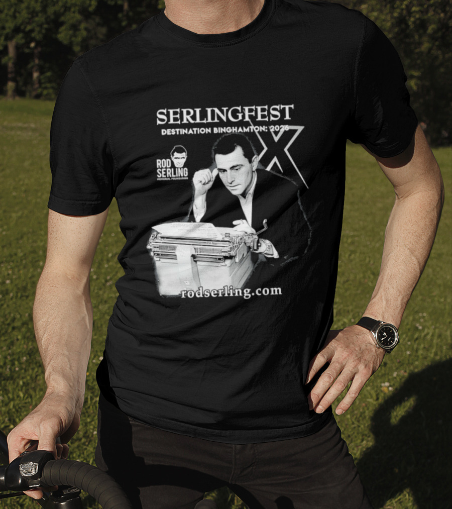 Serlingfest Destination Binghamton 2026 Rod Serling Classic Typing Image T-Shirt