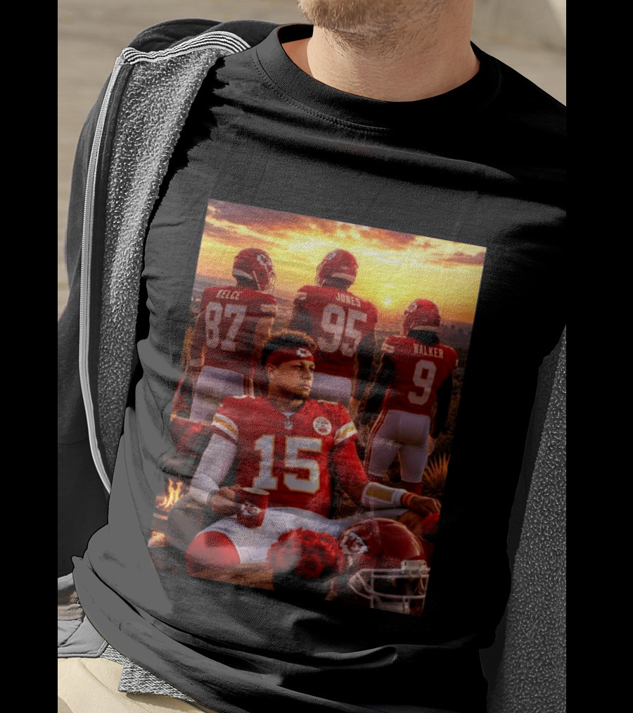 Good Morning Chiefs Kingdom Patrick Mahomes Kelce Jones Walker 87 95 9 15 T-Shirt