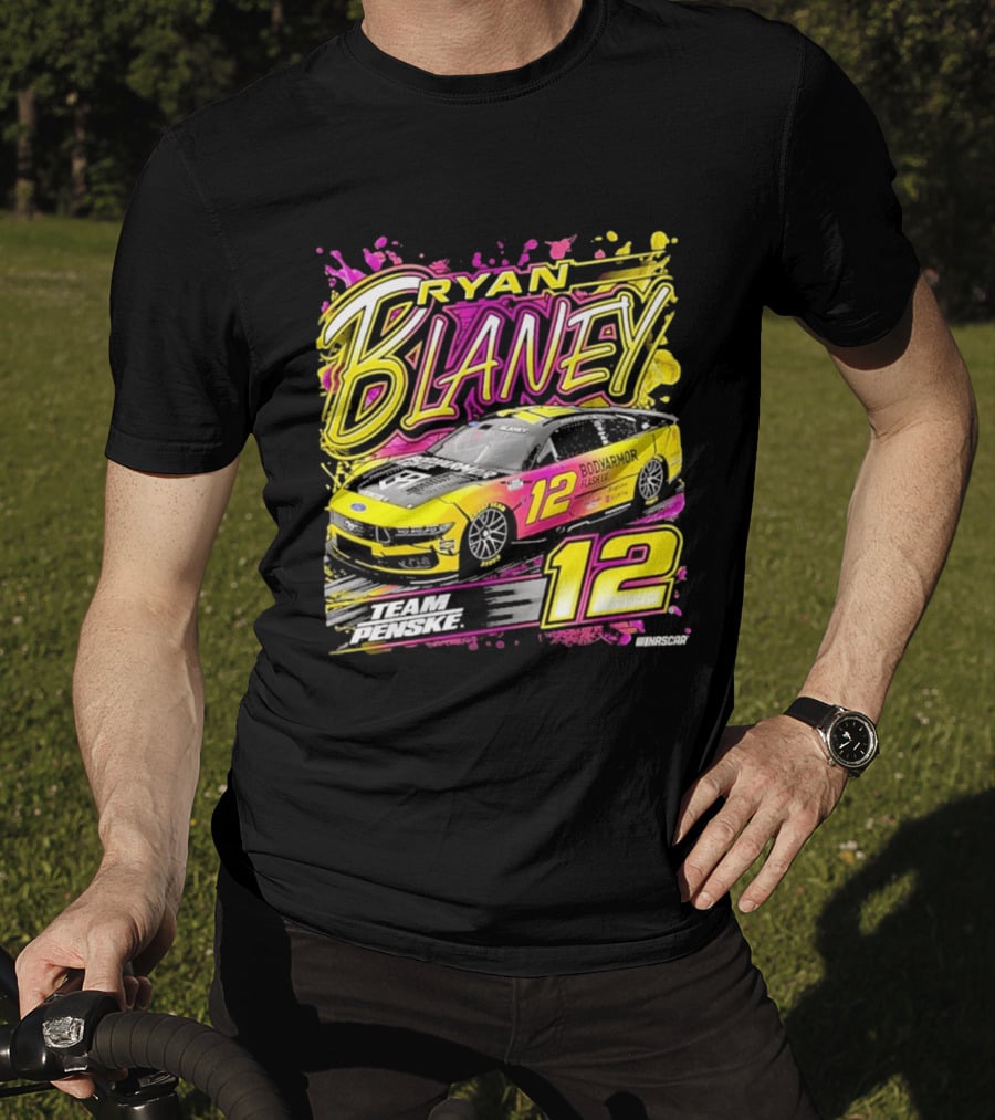 Ryan Blaney Team Penske BodyArmor Flash I.V. Car Number 12 NASCAR T-Shirt