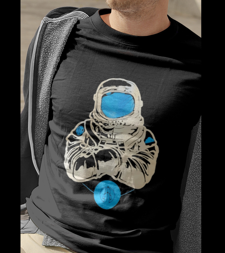 WordPress Astronaut Space Explorer Developer Iconic Space Suit Drawing T-Shirt