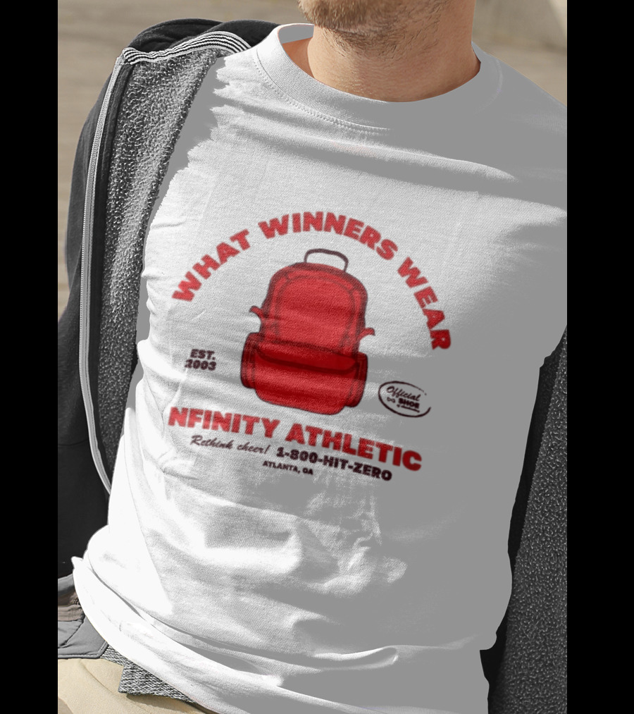 Nfinity Athletic What Winners Wear Backpack Established 2005 Red Rethink Atlanta T-Shirt