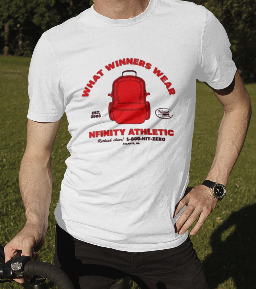 Nfinity Athletic What Winners Wear Backpack Established 2005 Red Rethink Atlanta T-Shirt