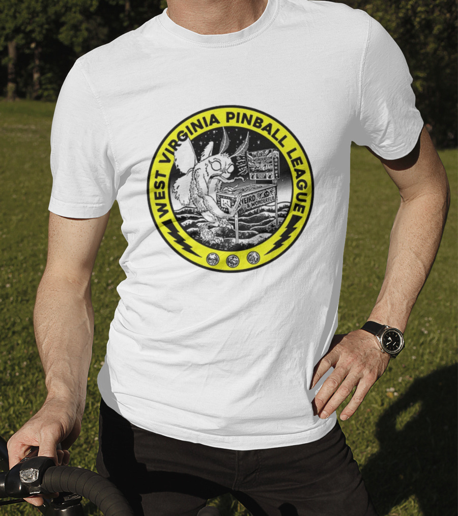 West Virginia Pinball League Mothman Weird Wonderful T-Shirt