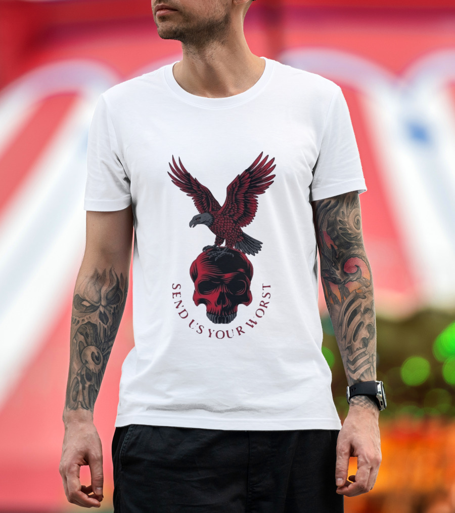 Send Us Your Worst Eagle And Skull Gothic T-Shirt