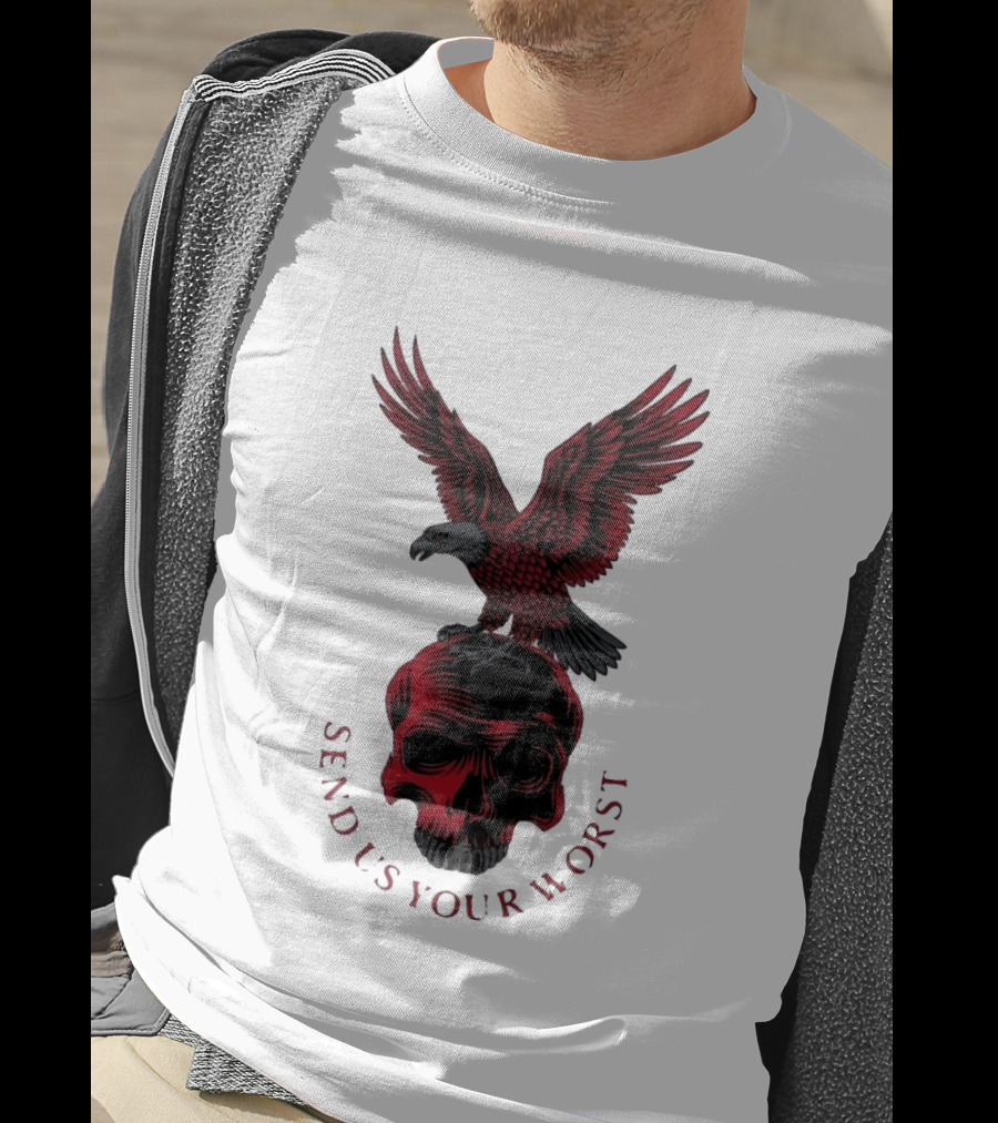 Send Us Your Worst Eagle And Skull Gothic T-Shirt
