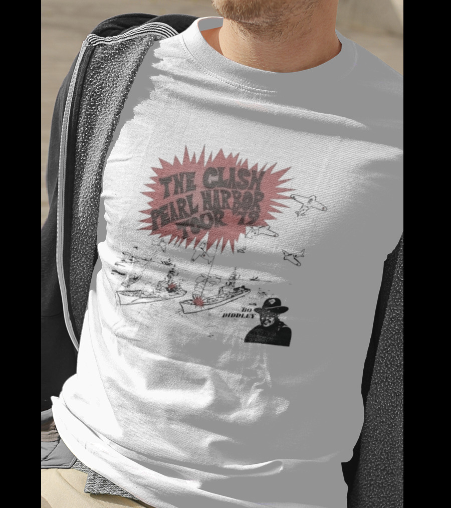 The Clash Pearl Harbor Tour 79 Bo Diddley Live Concert Vintage Punk Rock Music T-Shirt