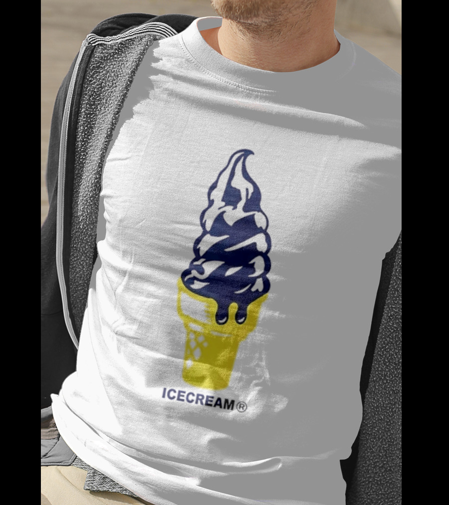 Trevor Goosby Icecream Soft Serve Brand Yellow Cone T-Shirt