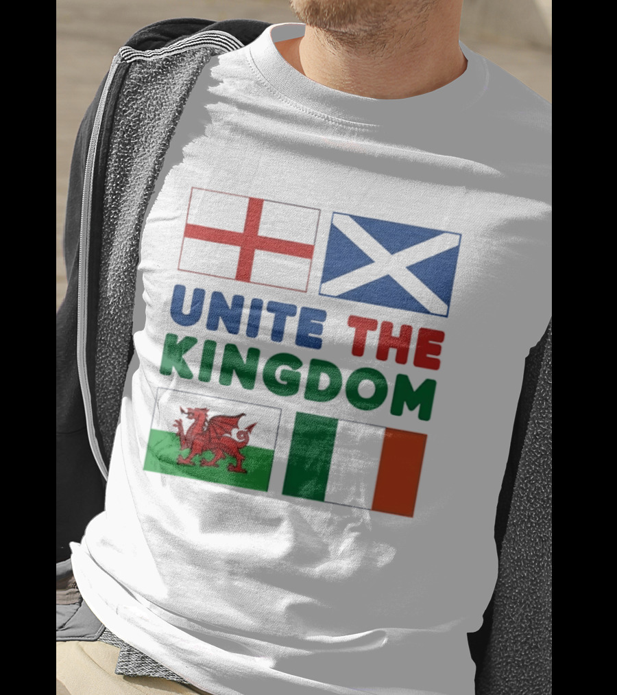 Unite The Kingdom England Scotland Wales Ireland Flags British Isles T-Shirt