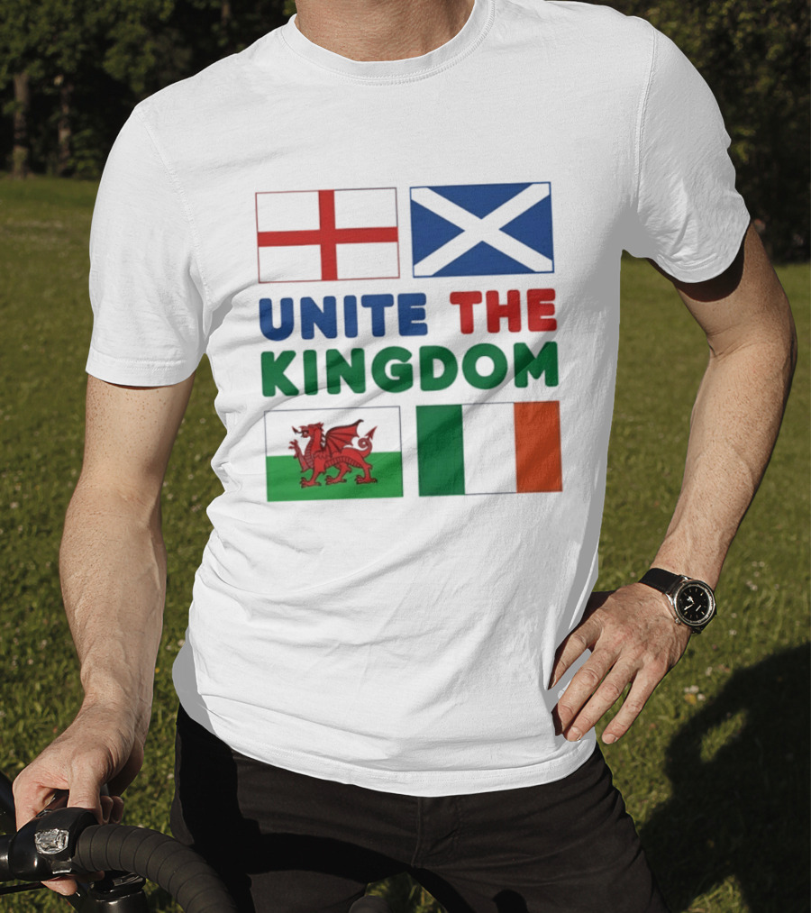 Unite The Kingdom England Scotland Wales Ireland Flags British Isles T-Shirt