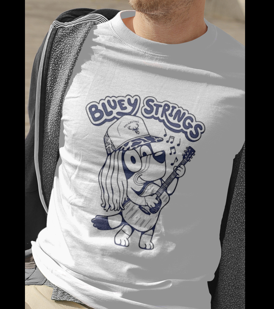 Bluey Strings Play Guitar T-Shirt