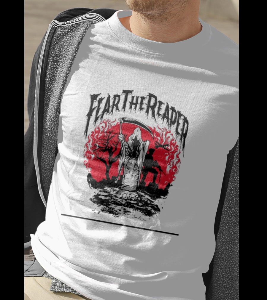Fear The Reaper Grim Reaper Soldier Military T-Shirt