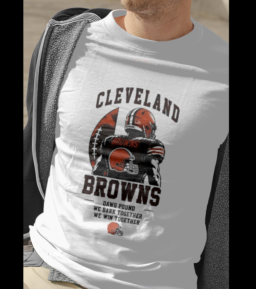 Cleveland Browns Dawg Pound We Bark Together We Win Together T-Shirt