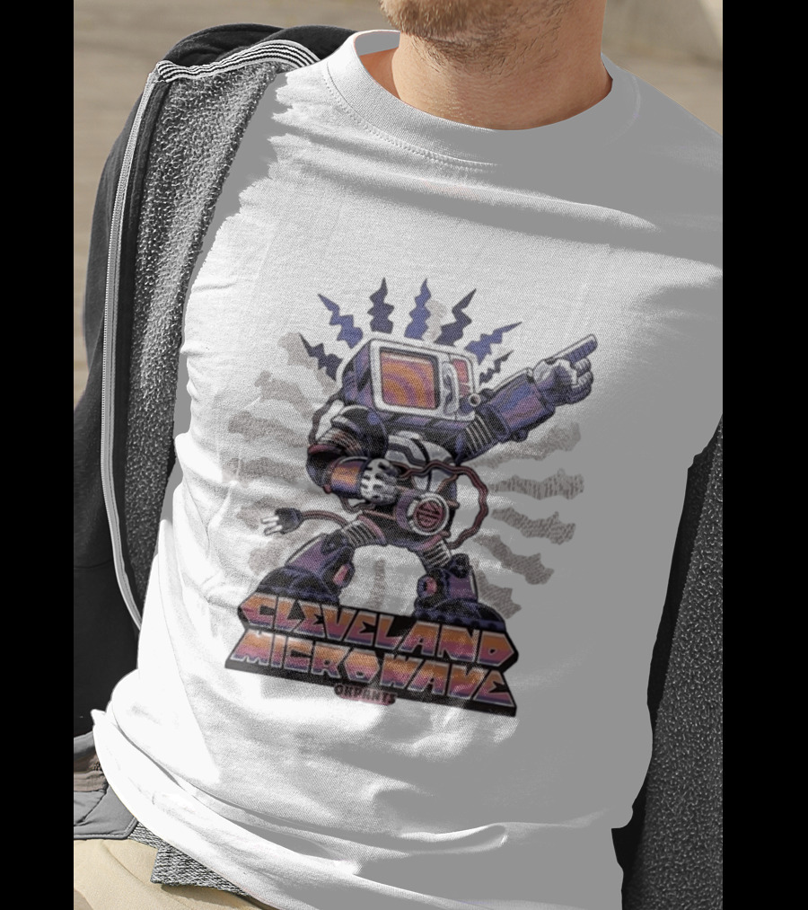 Cleveland Microwave Okpants Retro Robot TV T-Shirt