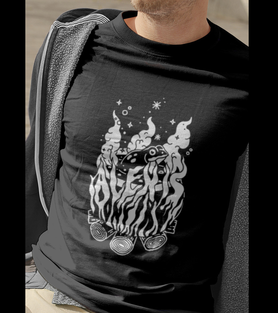 Alexisonfire Boiled Frogs Surreal Cartoon Frog With Flaming Logs T-Shirt